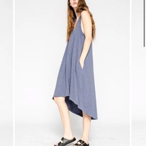 Navy Blue Wilt Hi-Lo Tank Dress